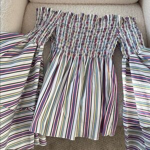 Caroline Constas Multicolor Striped Blouse